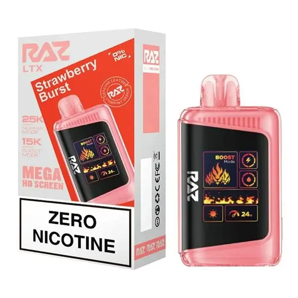 RAZ LTX25000 Strawberry Burst Zero Nicotine