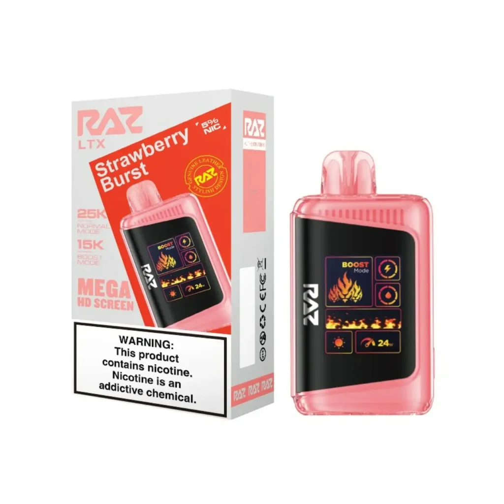 RAZ Strawberry Burst Flavor Review | Buy Pink Chewy Candy Vape (TN9000/DC25000)