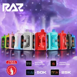 RAZ VUE 50K Disposable Vape Kit | Detachable Power Bank System (50,000 Puffs)