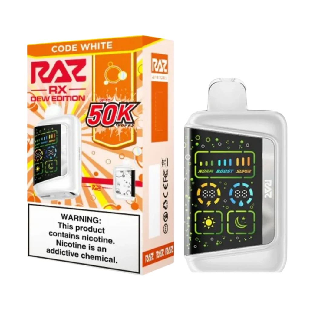 Buy RAZ Code White Flavor |   Store RX 50K Dew Edition