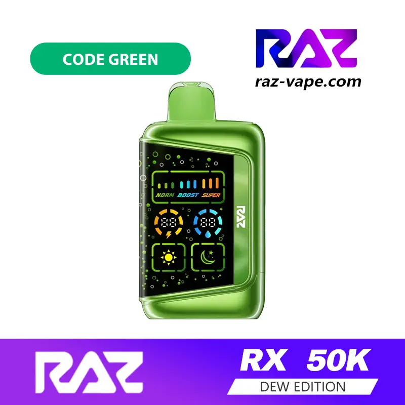 RAZ Code Green — RX 50K Dew Edition disposable vape