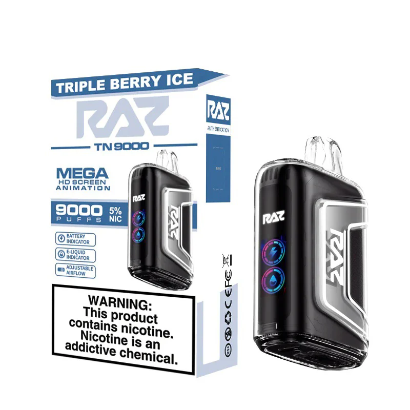RAZ Blueberry Flavor Ranked triple berry ice