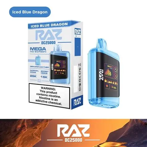 RAZ Blueberry Flavor Ranked iced blue dragon